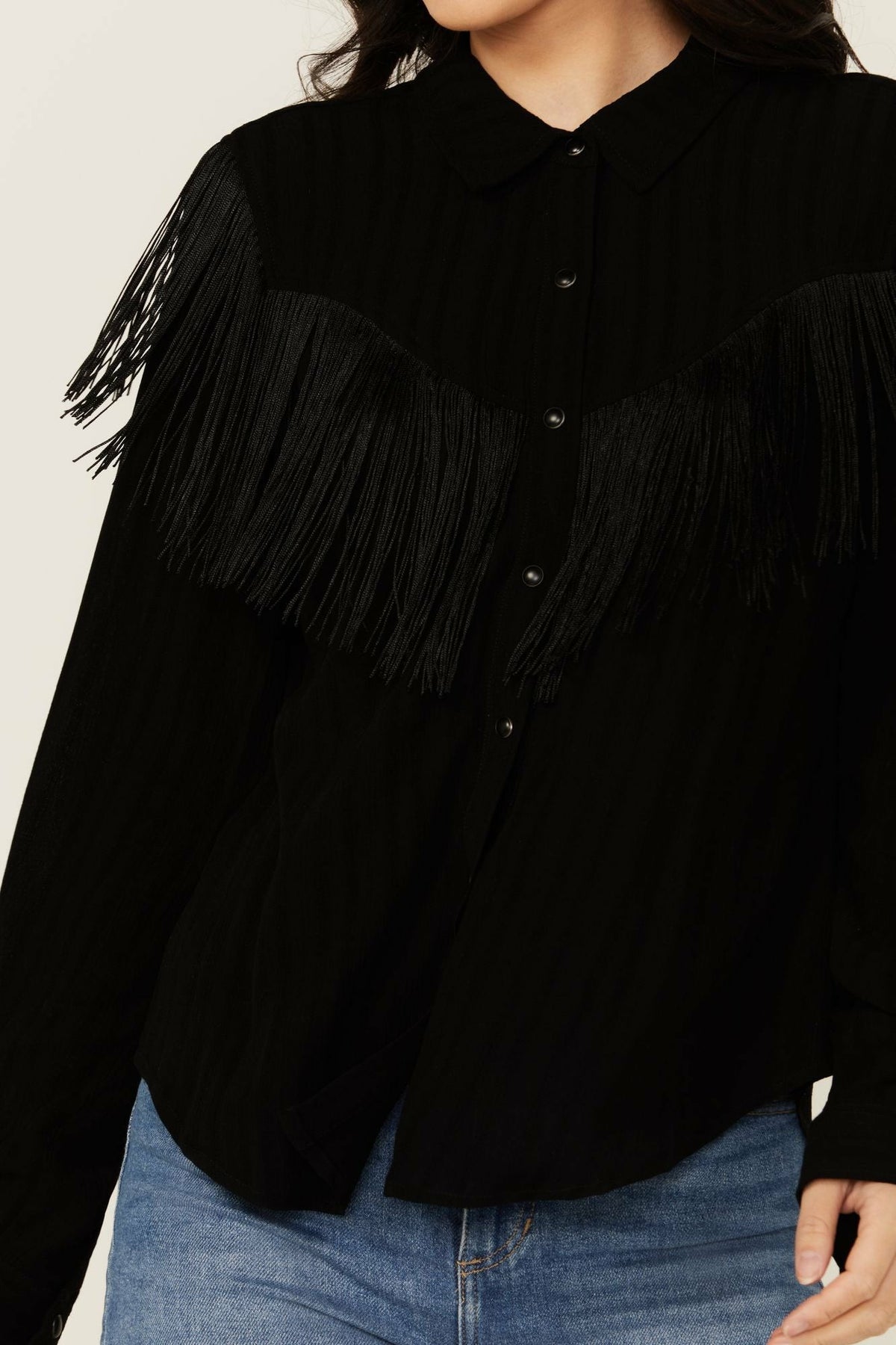 Women Etta Fringe Long Sleeve Snap Western Shirt | Idyllwind