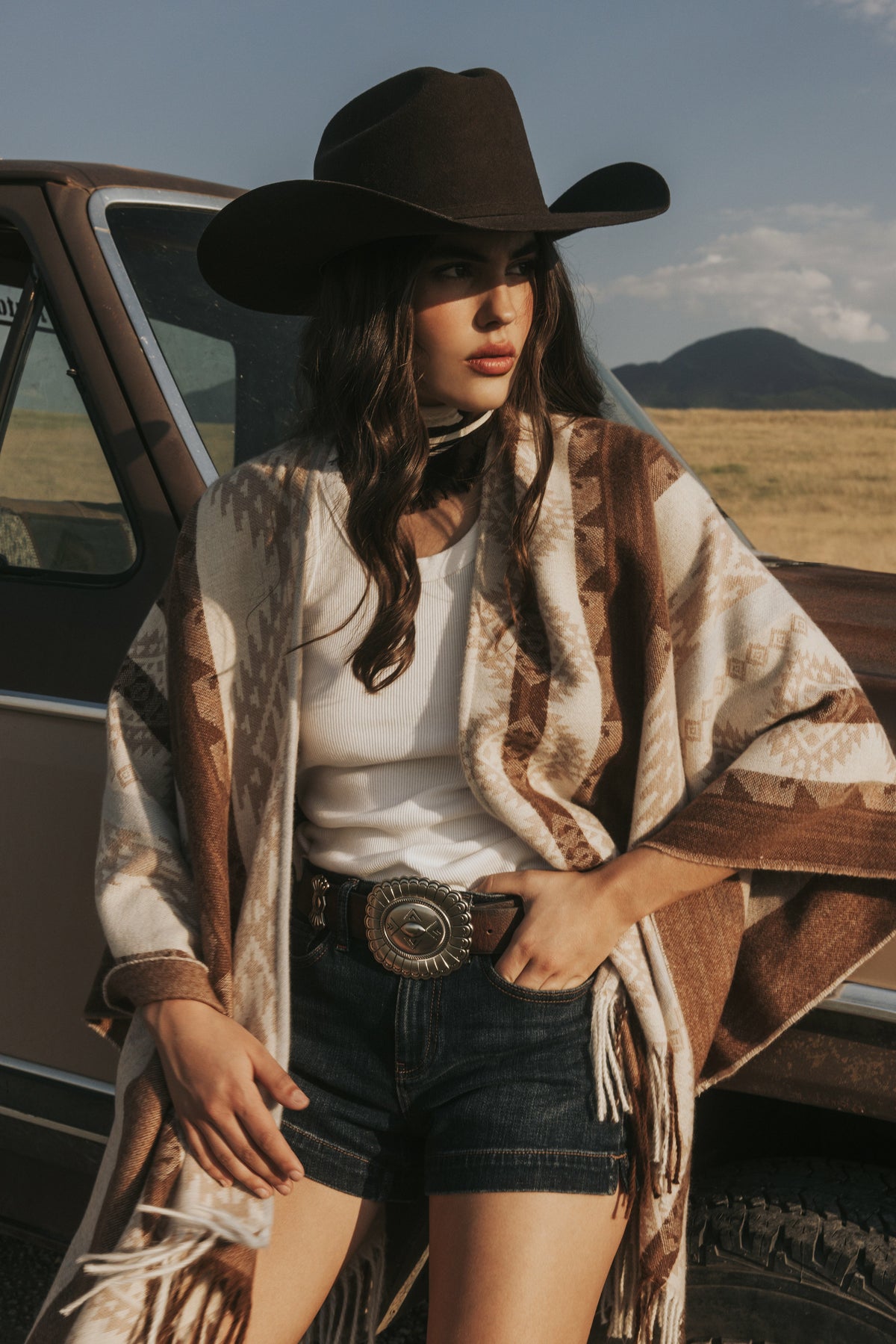 Women Edsel Southwestern Print Shawl | Idyllwind