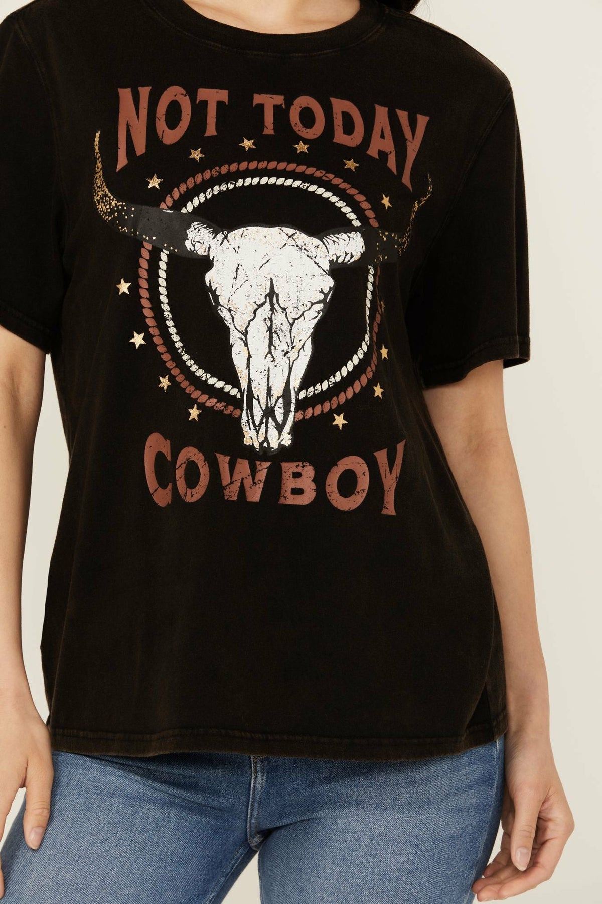Women Not Today Cowboy Boyfriend Fit Short Sleeve Graphic Tee | Idyllwind