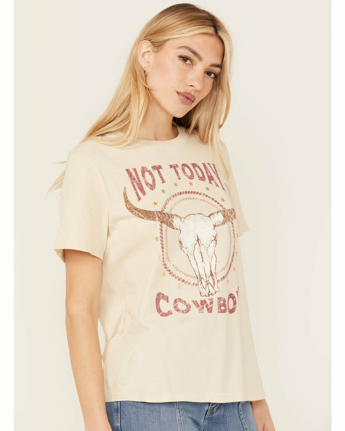 Women Not Today Cowboy Boyfriend Fit Short Sleeve Graphic Tee | Idyllwind