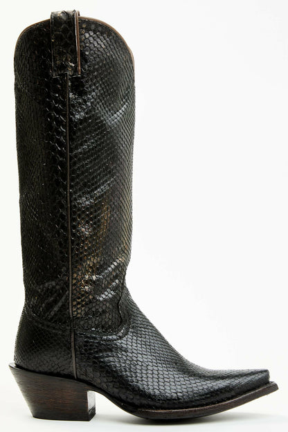 Women Slay Black Python Tall Western Boots - Snip Toe | Idyllwind