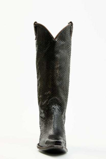 Women Slay Black Python Tall Western Boots - Snip Toe | Idyllwind