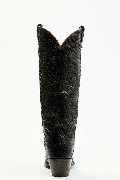 Women Slay Black Python Tall Western Boots - Snip Toe | Idyllwind