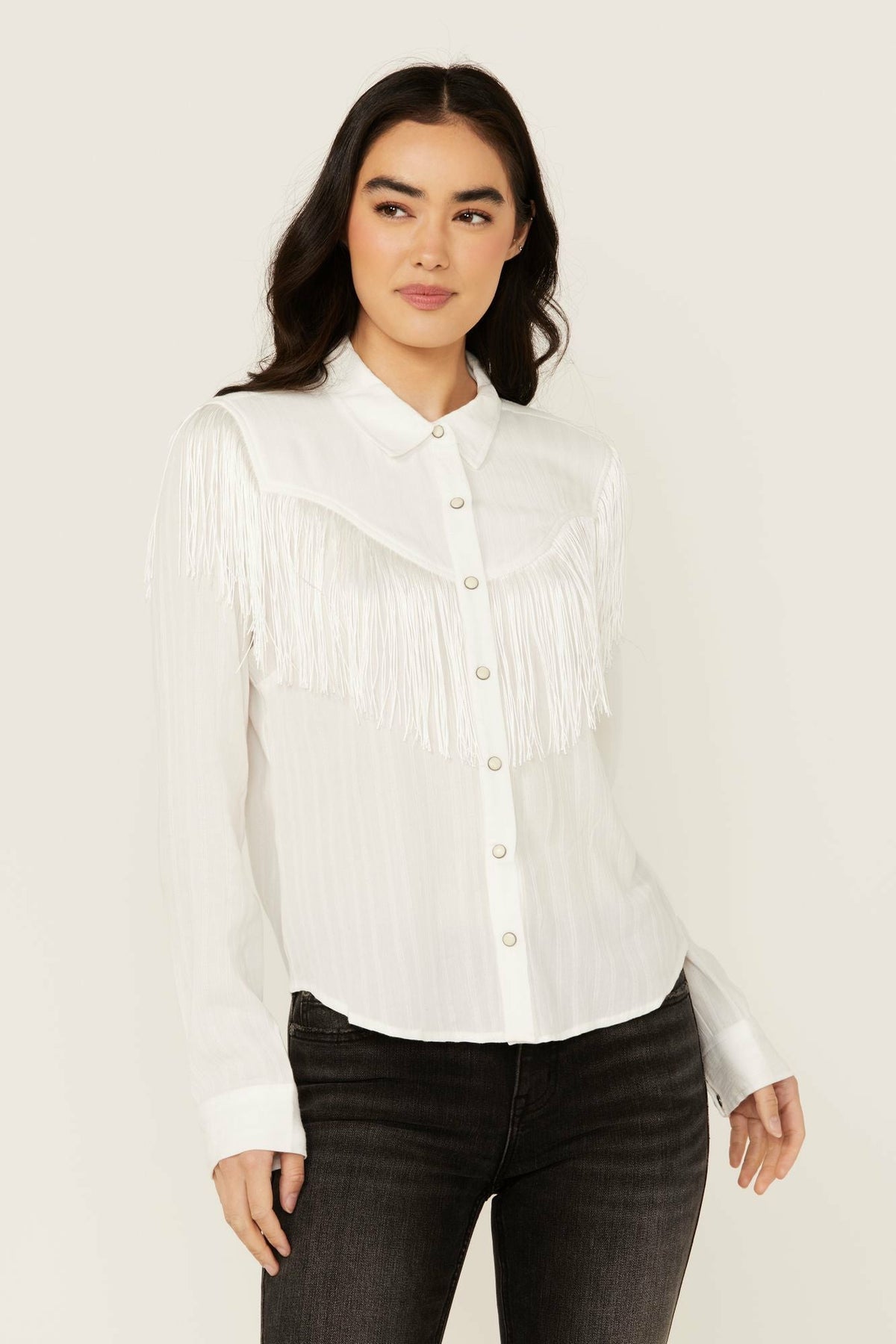 Women Etta Fringe Long Sleeve Snap Western Shirt | Idyllwind