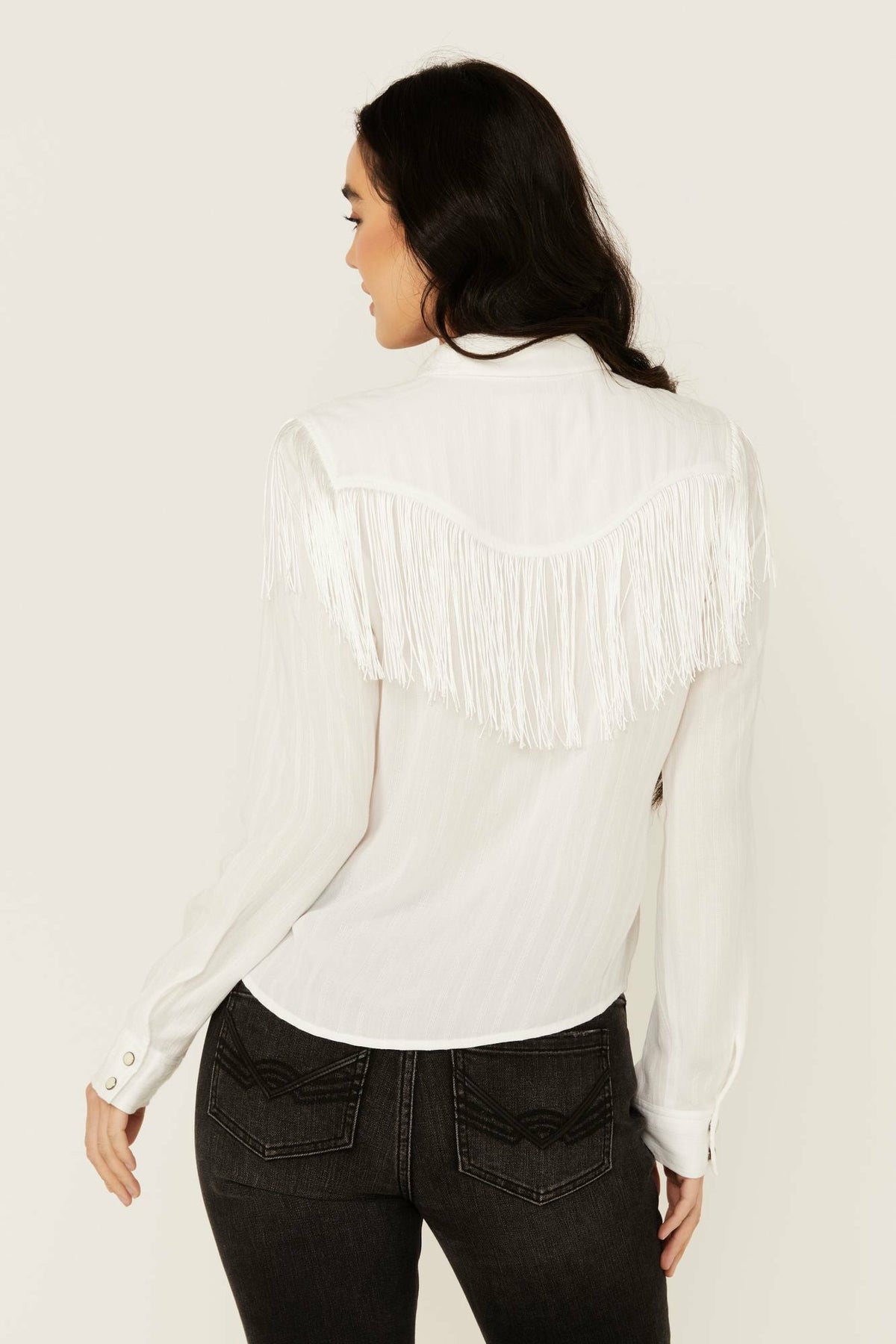Women Etta Fringe Long Sleeve Snap Western Shirt | Idyllwind