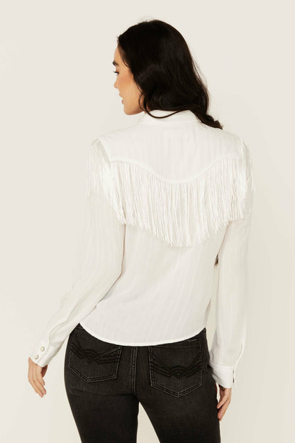 Women Etta Fringe Long Sleeve Snap Western Shirt | Idyllwind