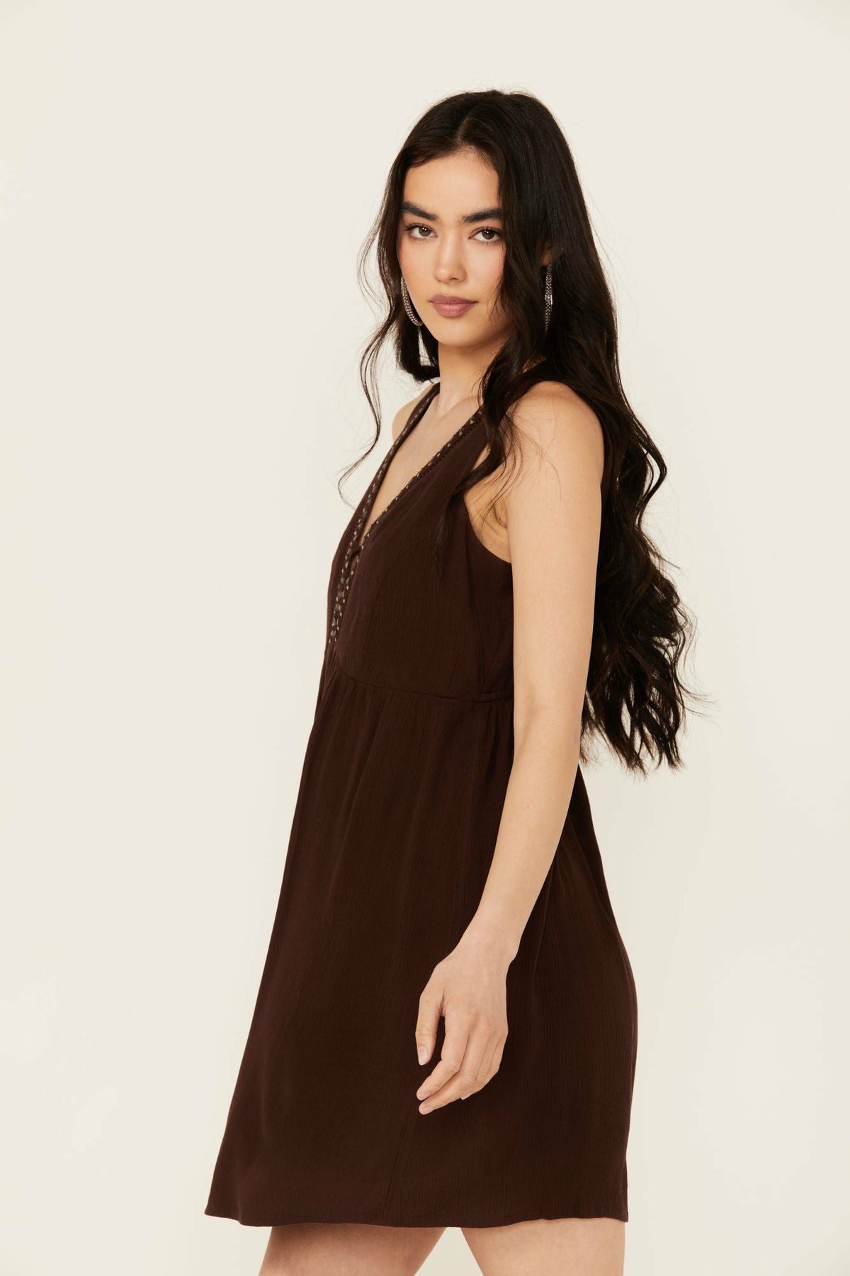 Women Winfrey Criss Cross Front Embellished Dress | Idyllwind