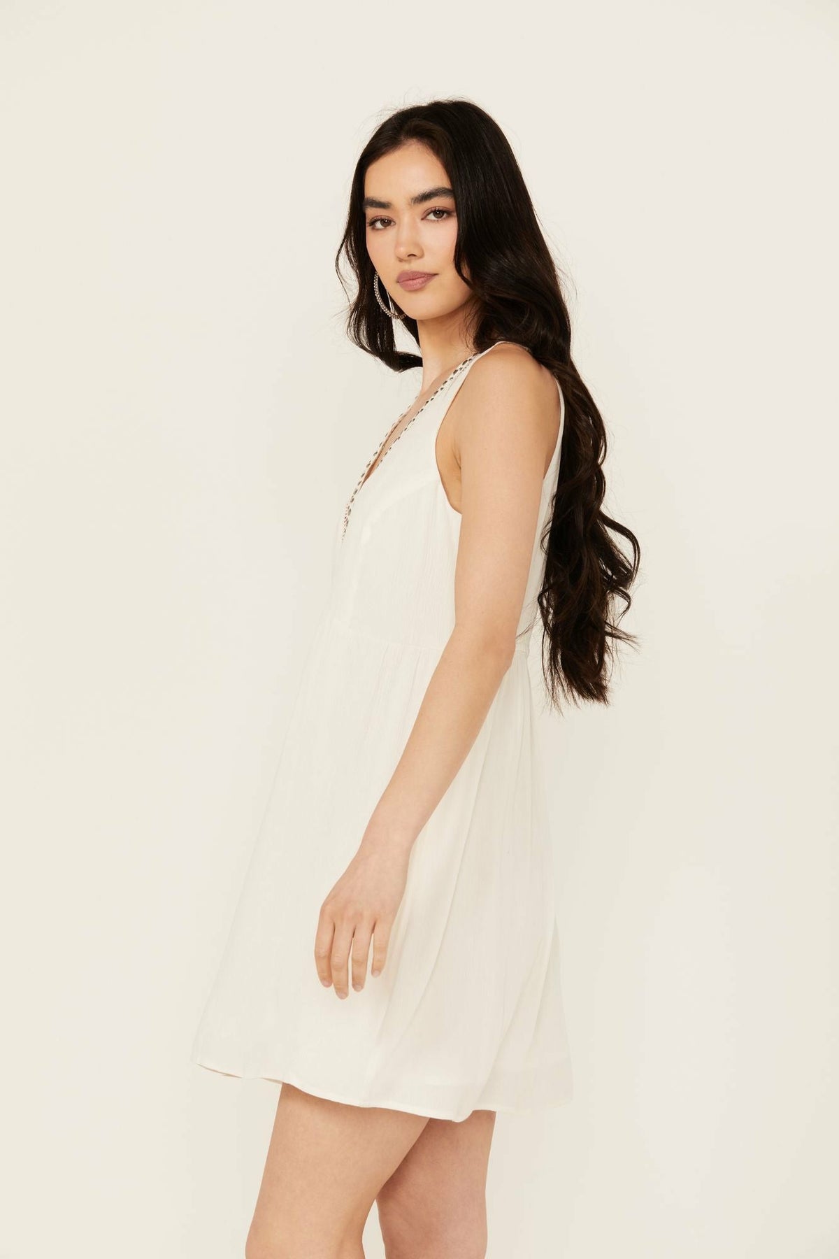 Women Winfrey Criss Cross Front Embellished Dress | Idyllwind