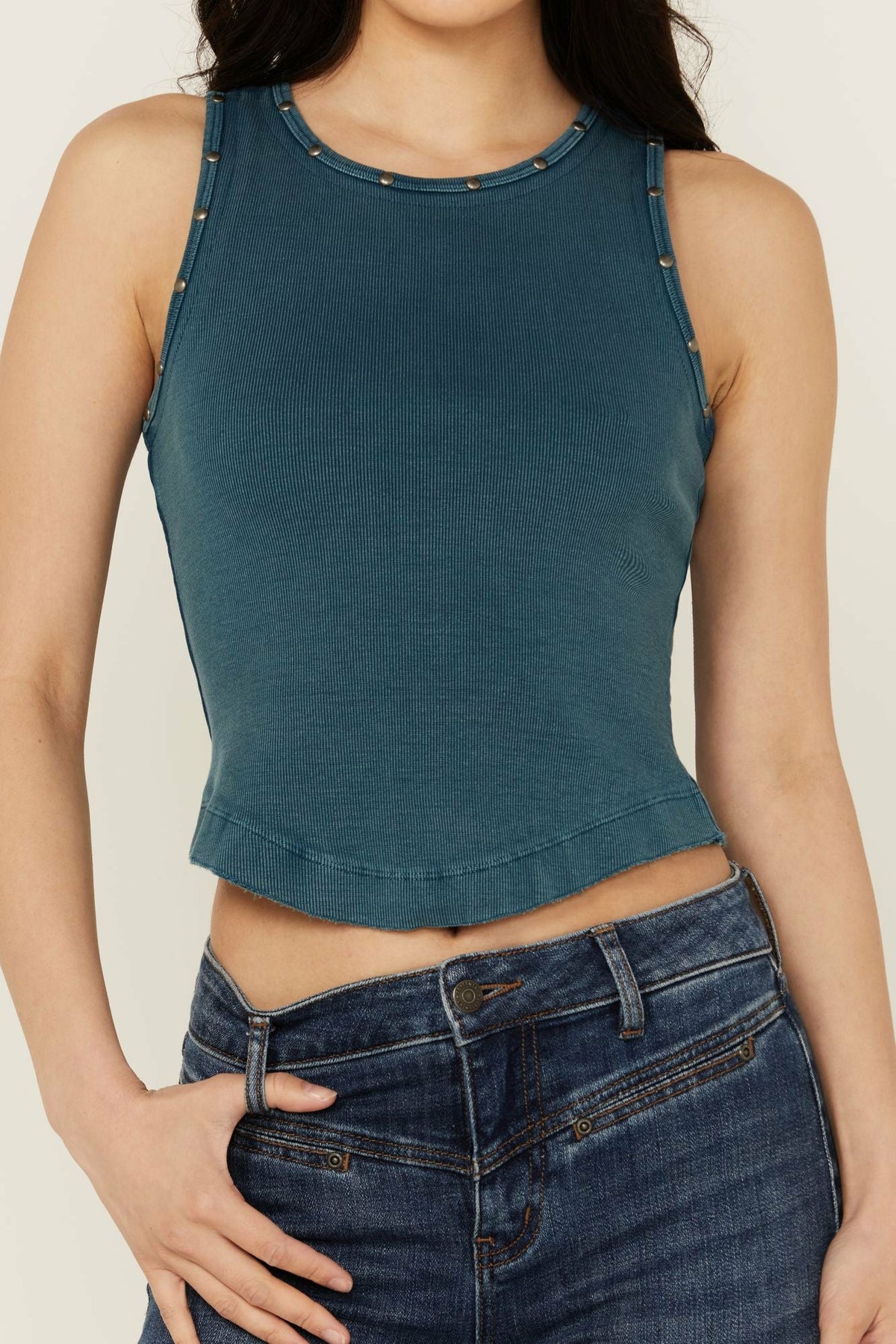Women Ribbed Studded Tank | Idyllwind