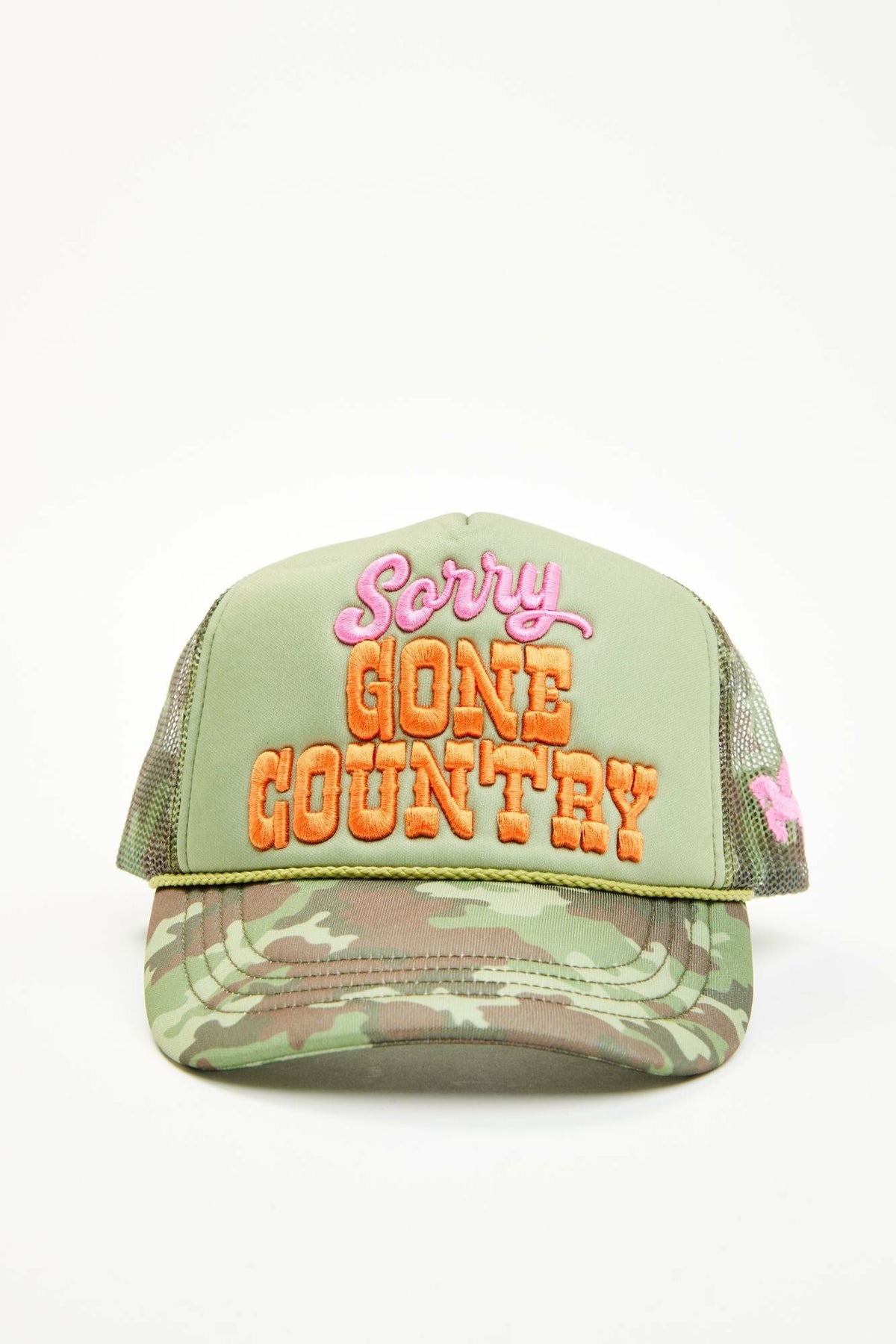 Women Sorry Gone Country Camo Print Ball Cap | Idyllwind