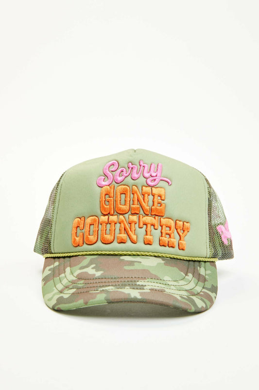 Women Sorry Gone Country Camo Print Ball Cap | Idyllwind