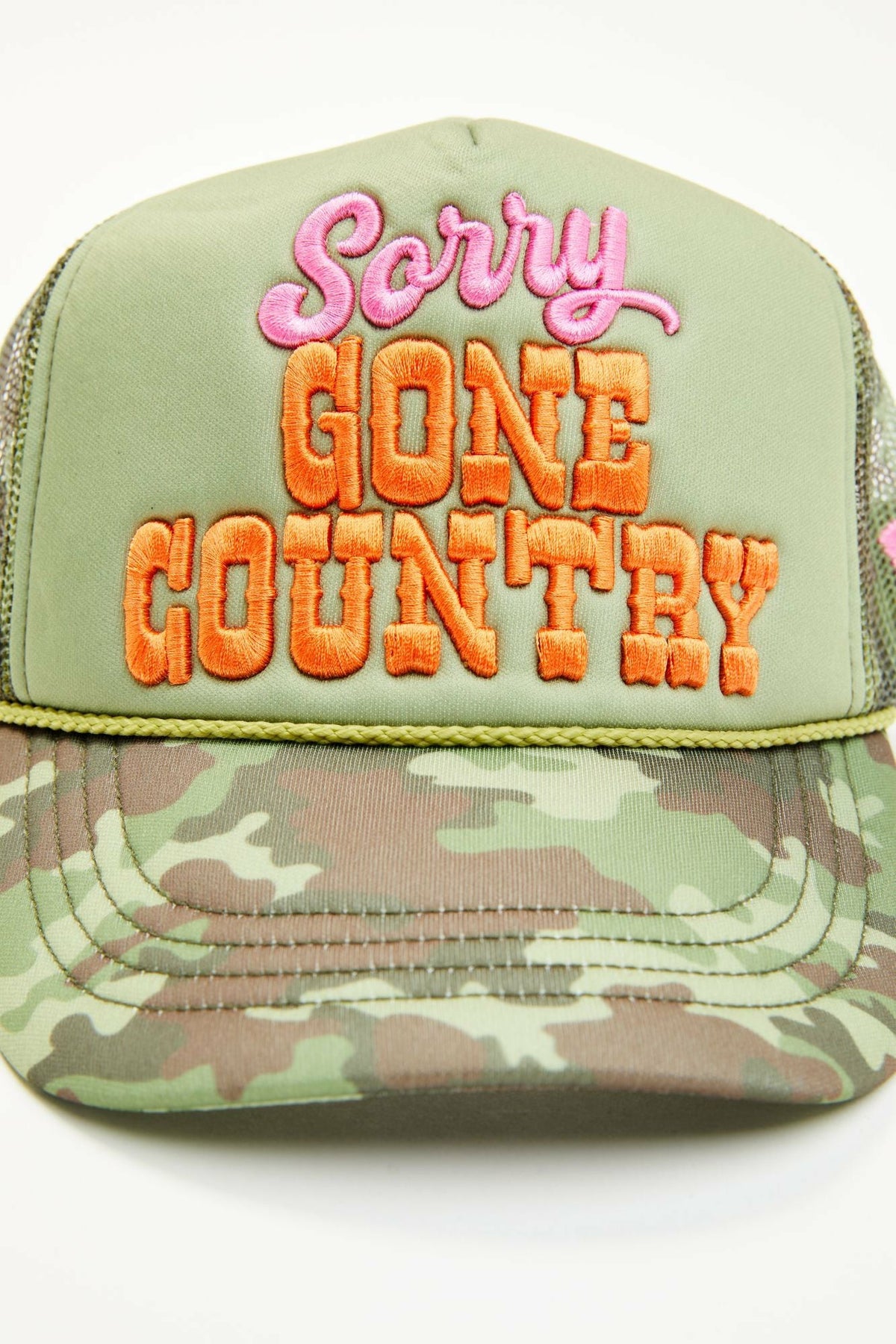 Women Sorry Gone Country Camo Print Ball Cap | Idyllwind