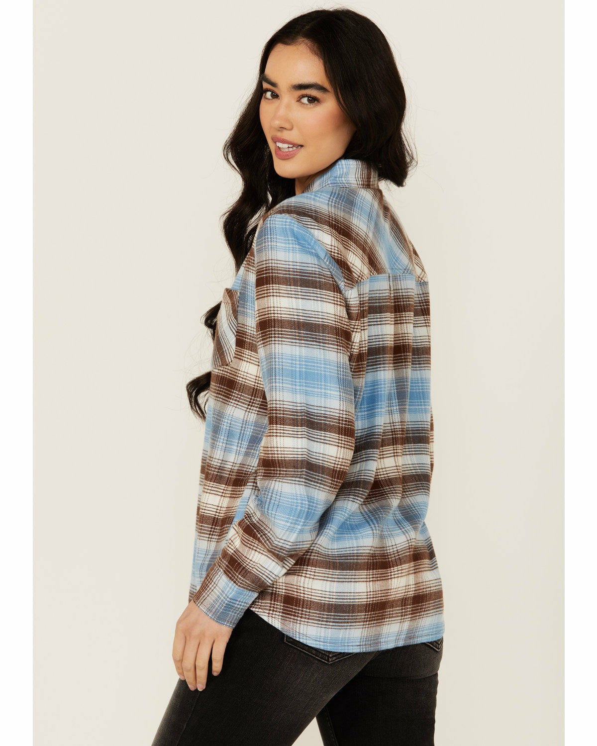 Women Lane Plaid Print Long Sleeve Snap Flannel Shirt | Idyllwind