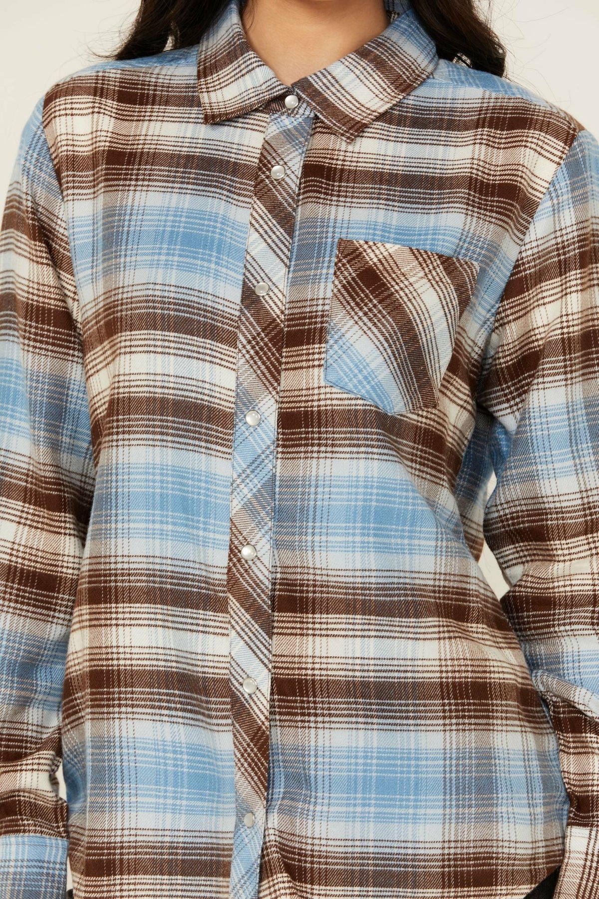 Women Lane Plaid Print Long Sleeve Snap Flannel Shirt | Idyllwind