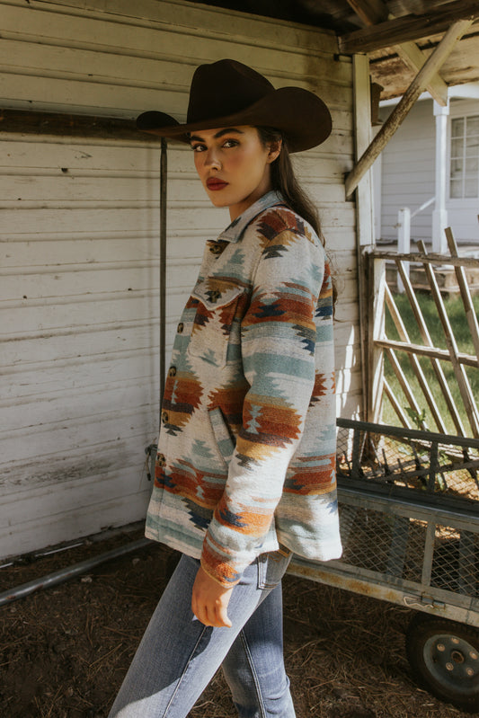 Women Dusk Southwestern Print Shacket | Idyllwind