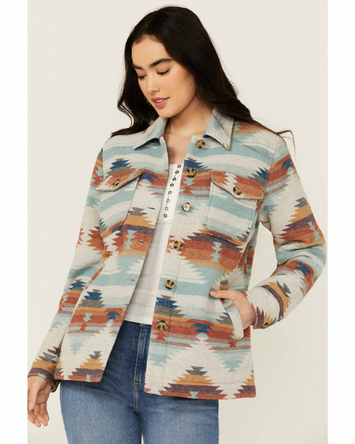 Women Dusk Southwestern Print Shacket | Idyllwind