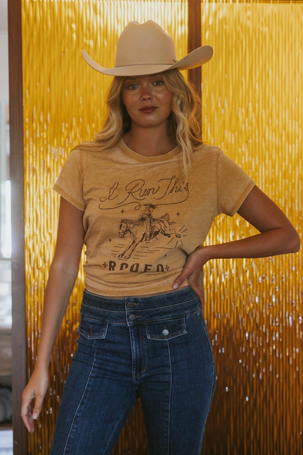 Women I Run This Rodeo Short Sleeve Relaxed Graphic Tee | Idyllwind
