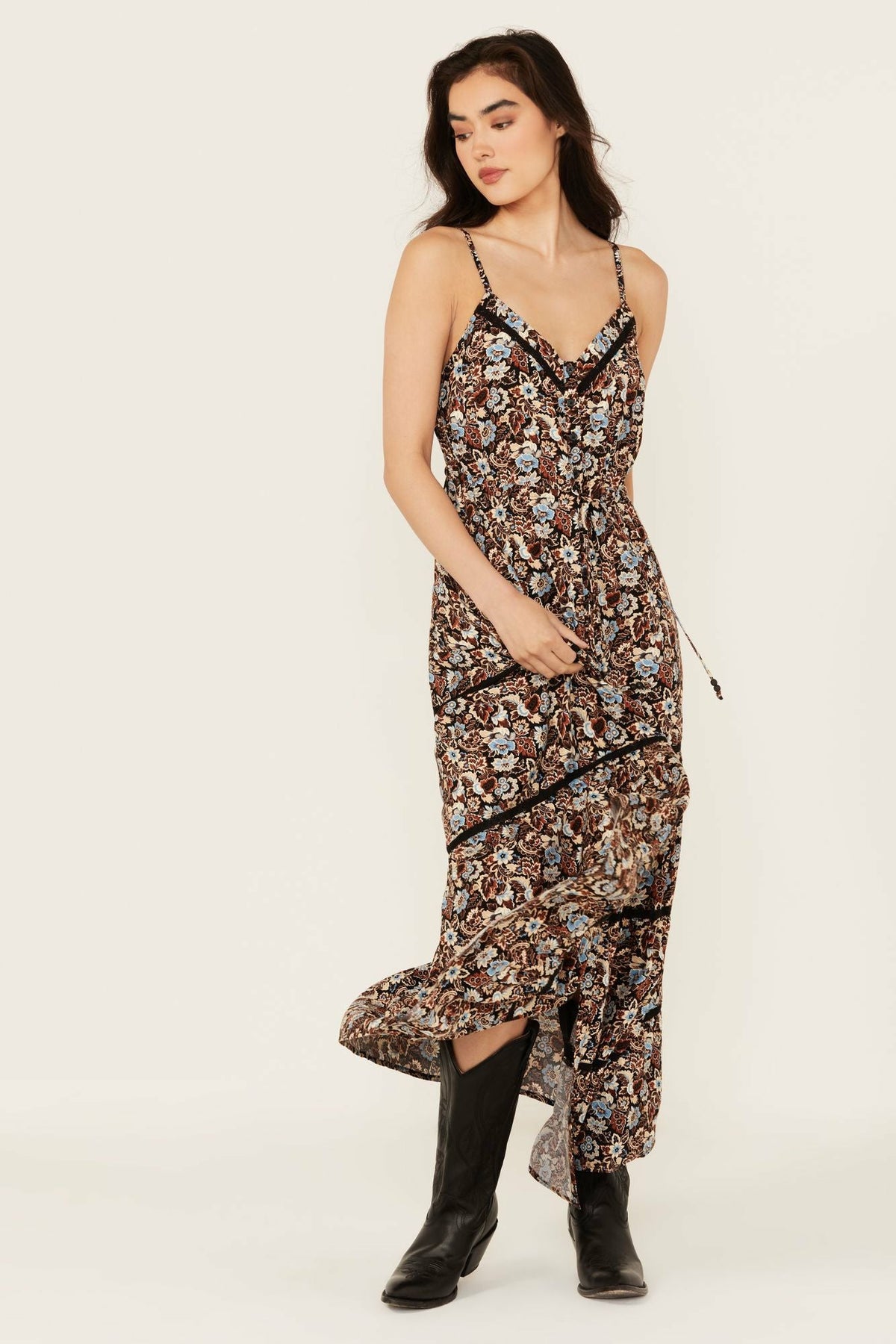 Women Floral Print Sleeveless Maxi Dress | Idyllwind