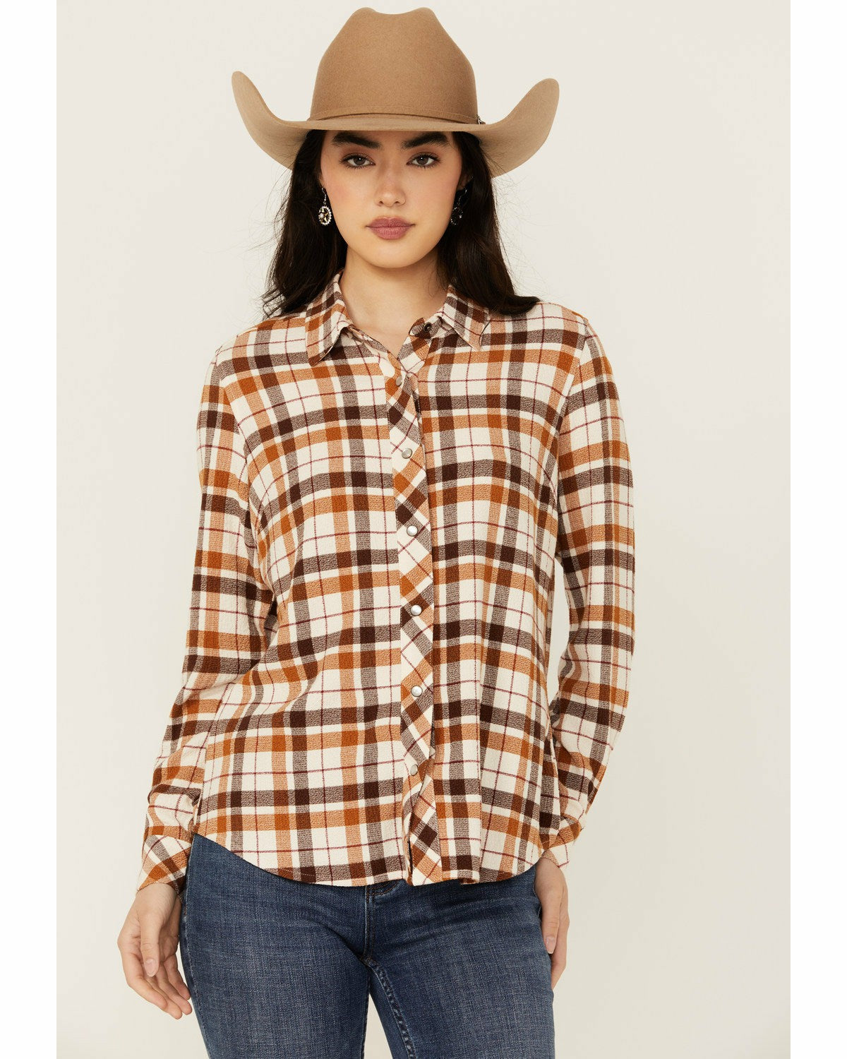 Women Binkley Featherlight Plaid Print Pearl Snap Western Shirt | Idyllwind