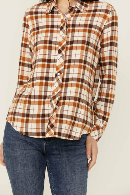 Women Binkley Featherlight Plaid Print Pearl Snap Western Shirt | Idyllwind