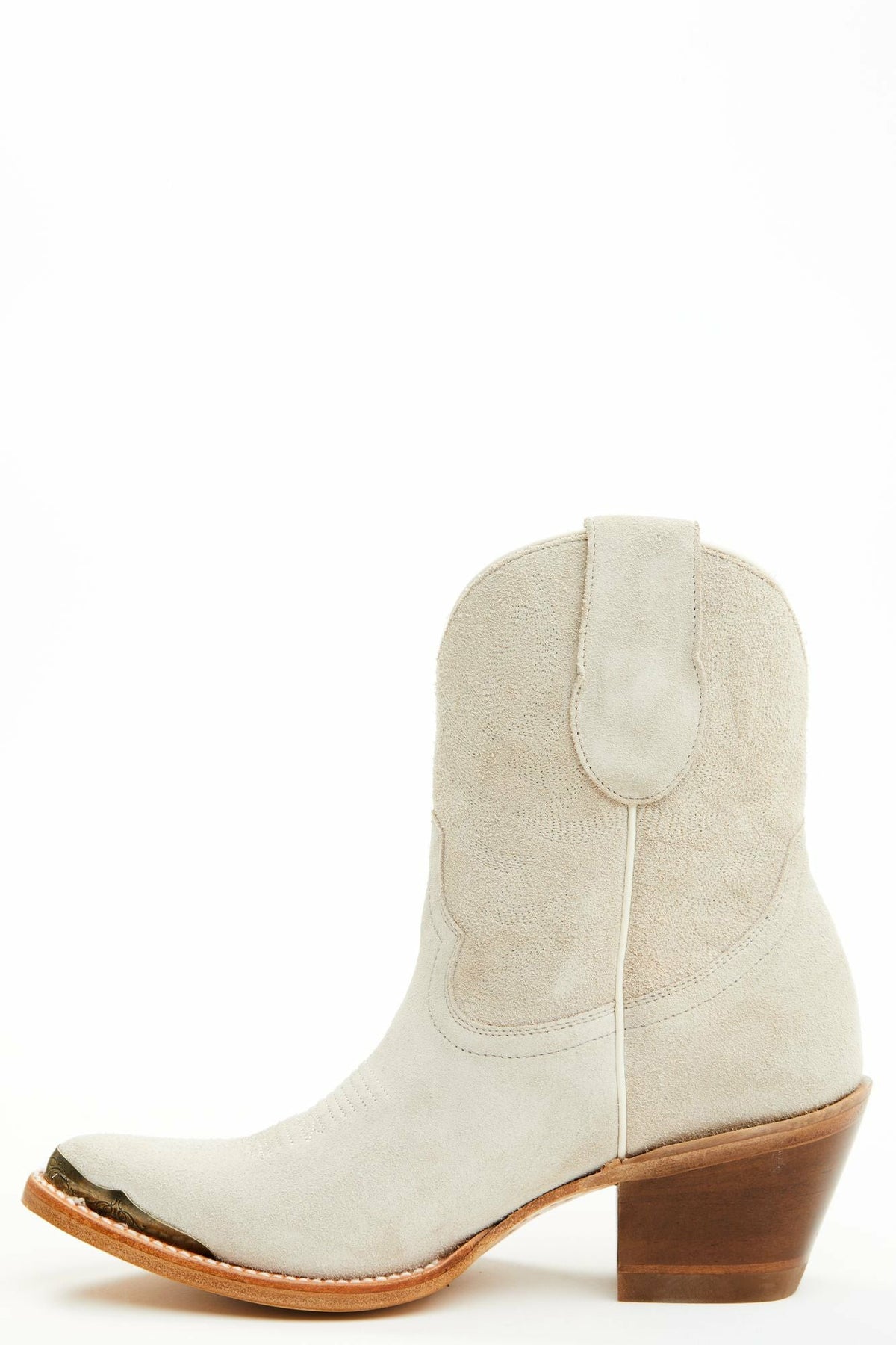 Women Wheels Ivory Suede Western Booties - Round Toe | Idyllwind