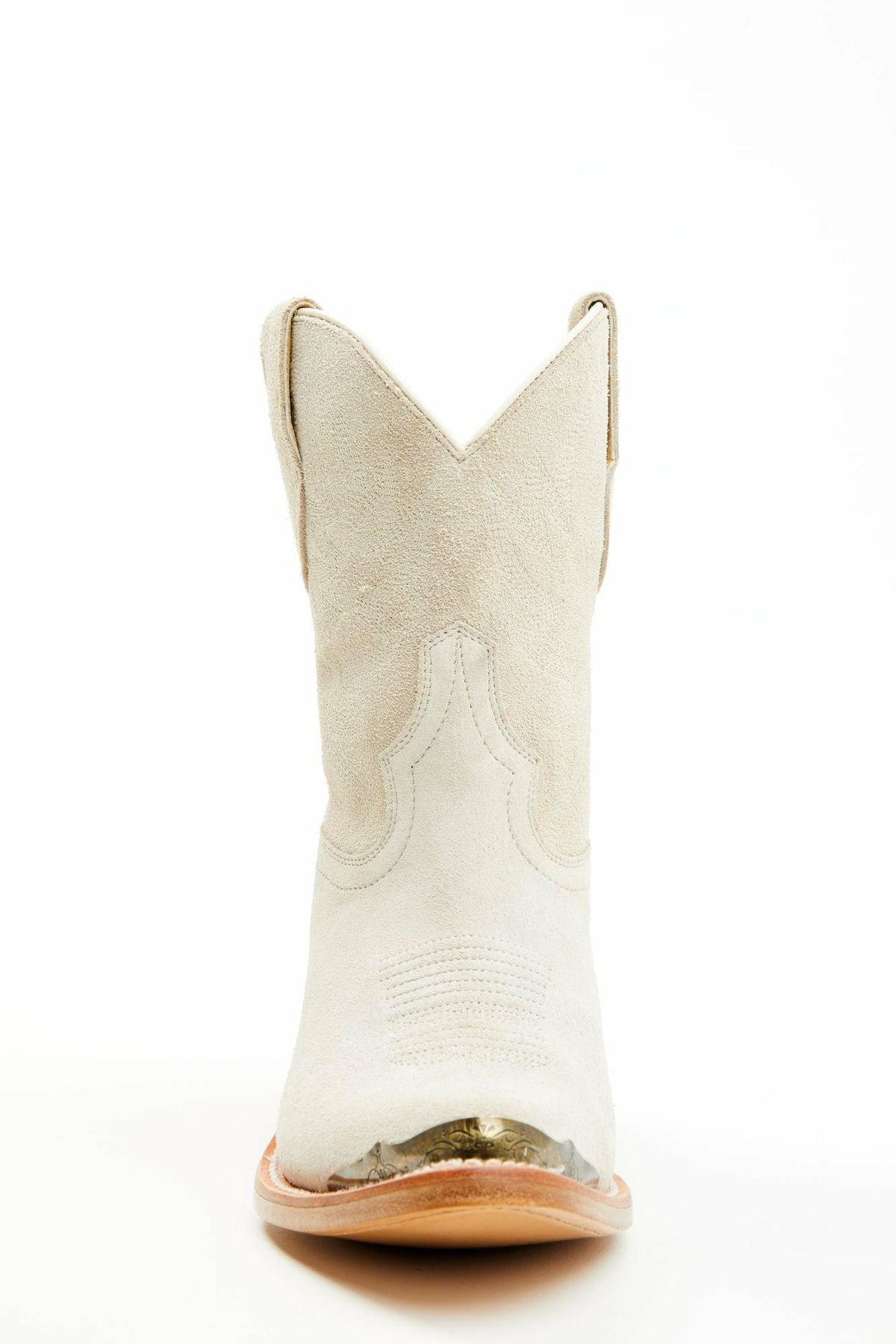 Women Wheels Ivory Suede Western Booties - Round Toe | Idyllwind