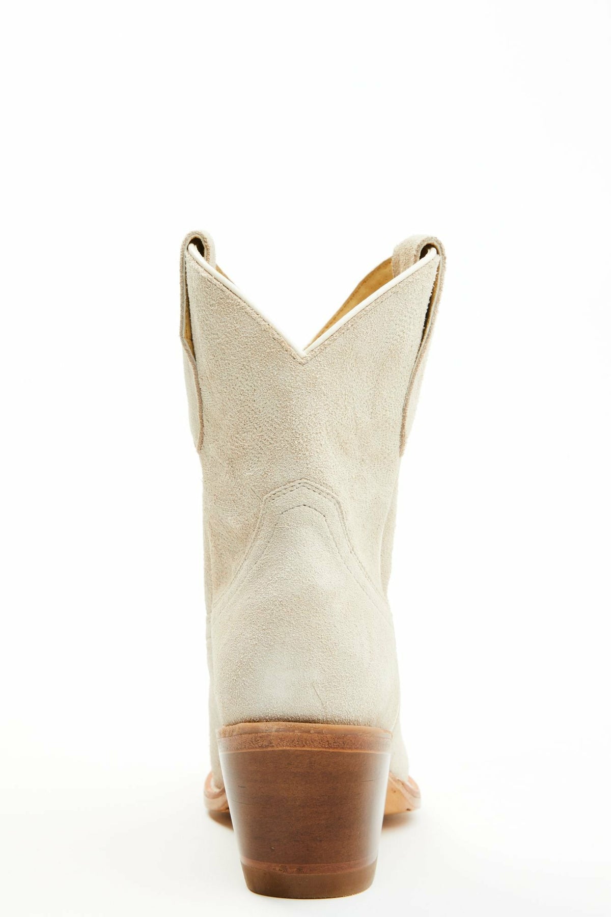 Women Wheels Ivory Suede Western Booties - Round Toe | Idyllwind