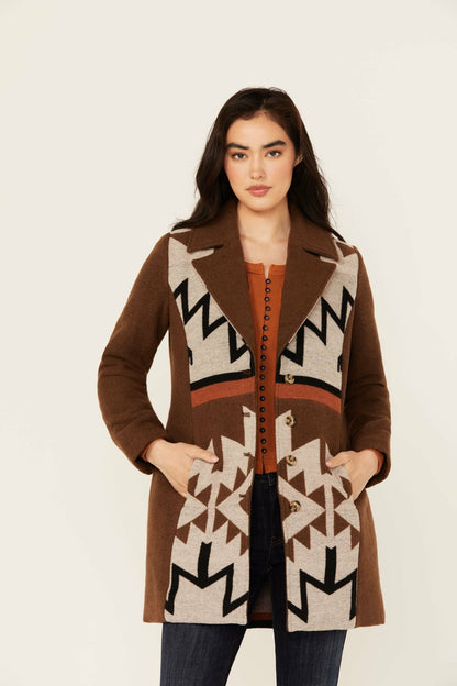 Women Winton Southwestern Print Button-Down Coat | Idyllwind