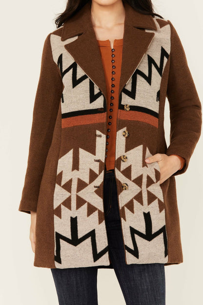 Women Winton Southwestern Print Button-Down Coat | Idyllwind