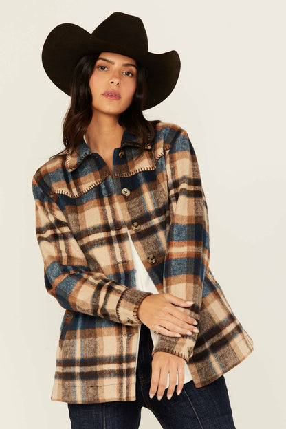 Women Dowlan Plaid Print Shacket | Idyllwind