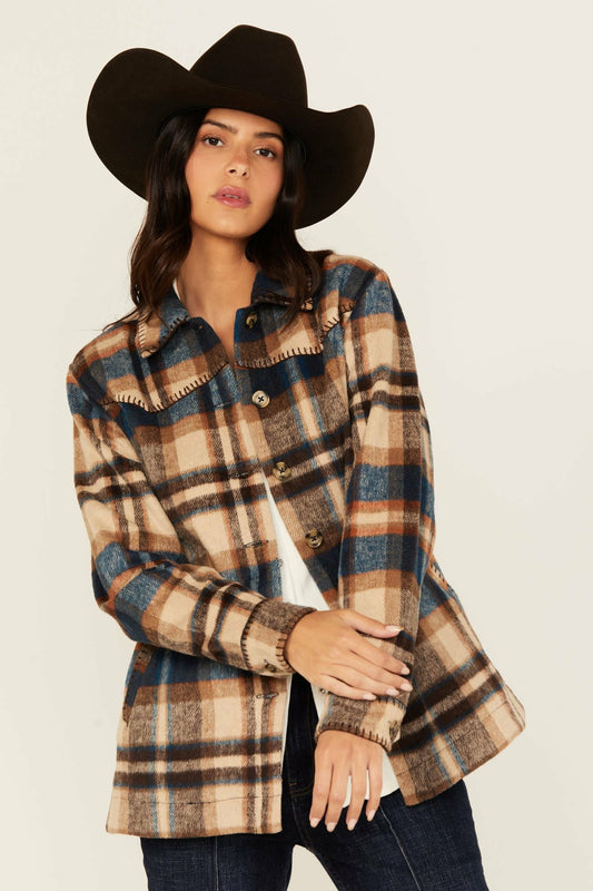 Women Dowlan Plaid Print Shacket | Idyllwind