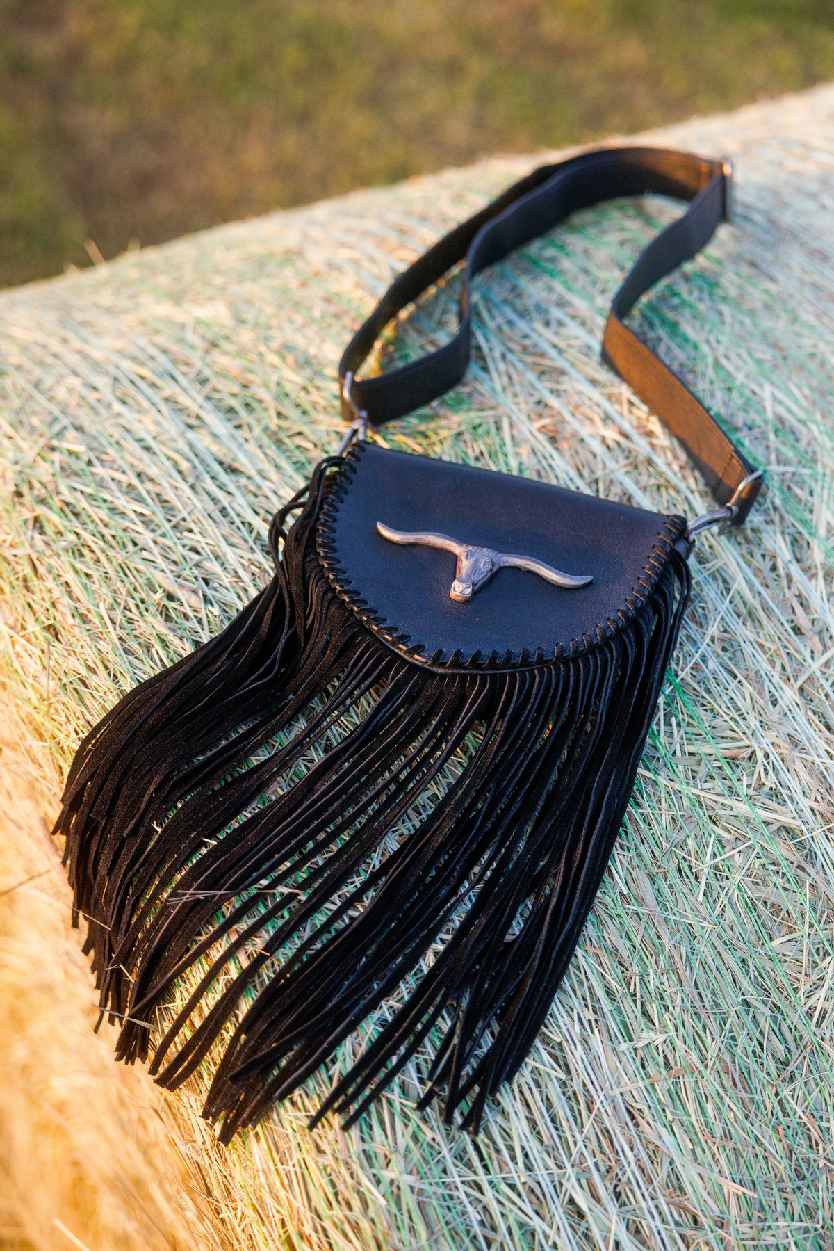 Women Esperanza Longhorn Leather Fringe Crossbody Bag | Idyllwind