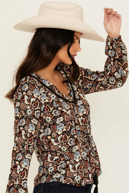 Women Romance Floral Print Long Sleeve Top | Idyllwind