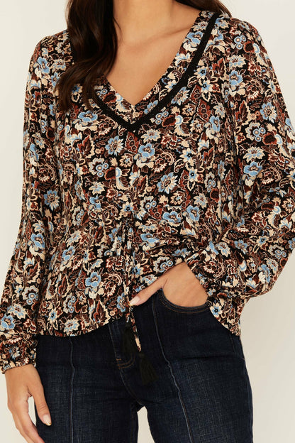 Women Romance Floral Print Long Sleeve Top | Idyllwind