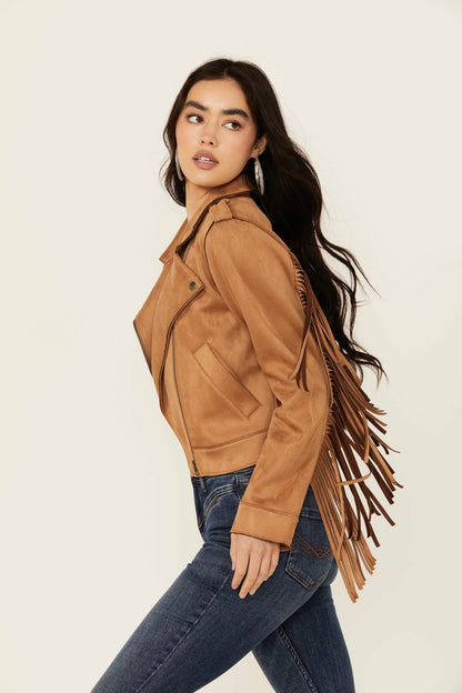 Women Boxcroft Fringe Moto Jacket | Idyllwind