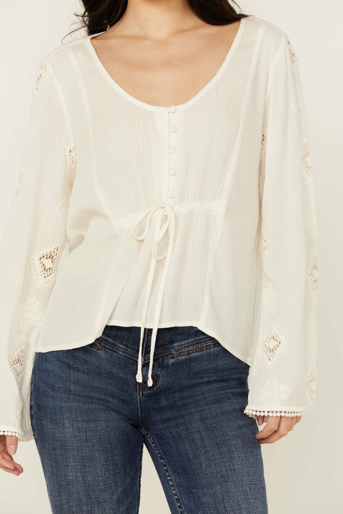 Women Sharondale Button-Down Embroidered Bell Sleeve Top | Idyllwind