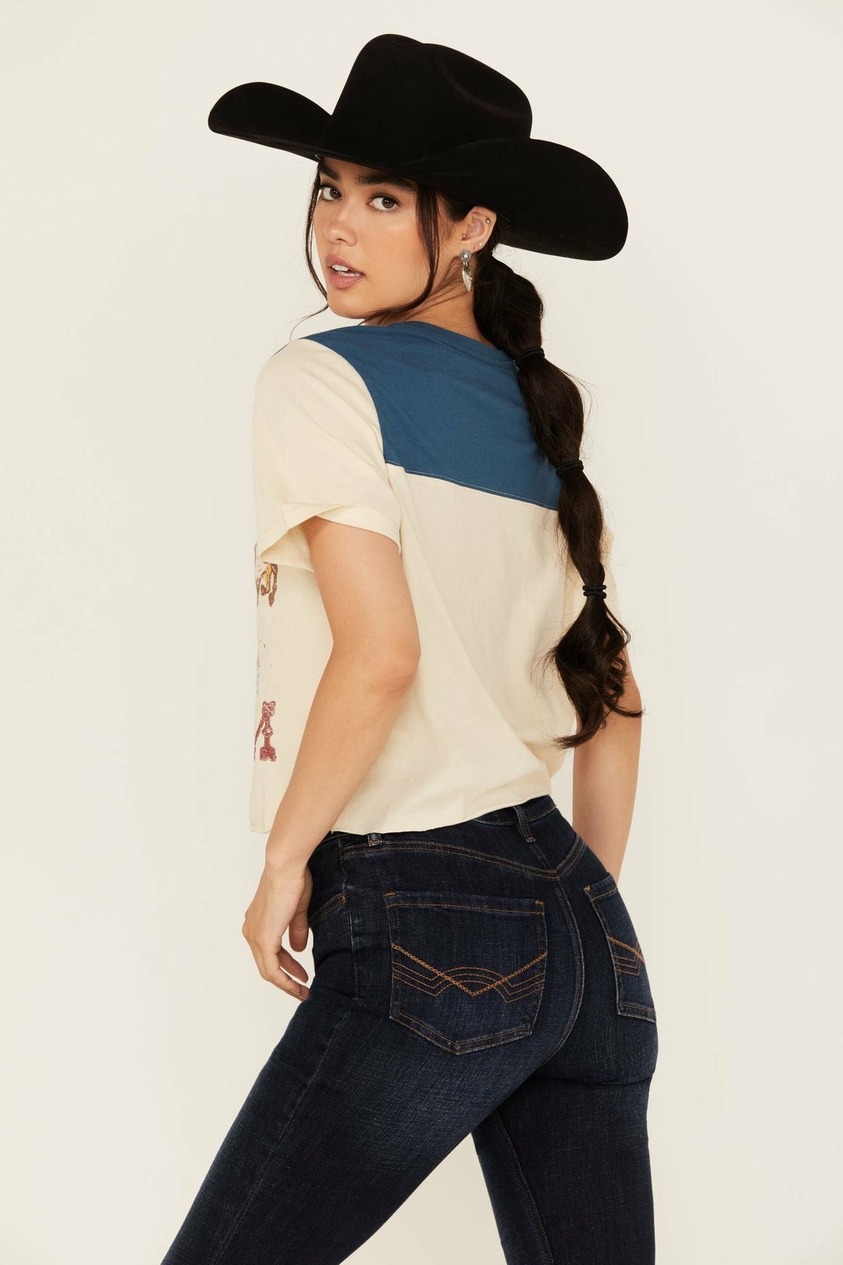 Women Chasing The Dream Cropped Football Short Sleeve Tee | Idyllwind