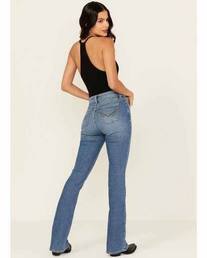 Women Midland Medium Wash Legend High Rise Bootcut Super Stretch Denim Jeans | Idyllwind