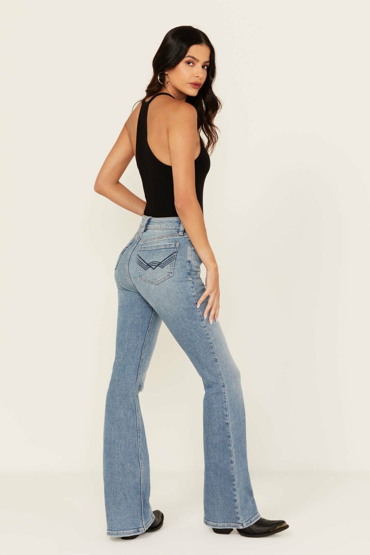 Women Arbor Outlaw High Rise Flare Stretch Denim Jeans | Idyllwind