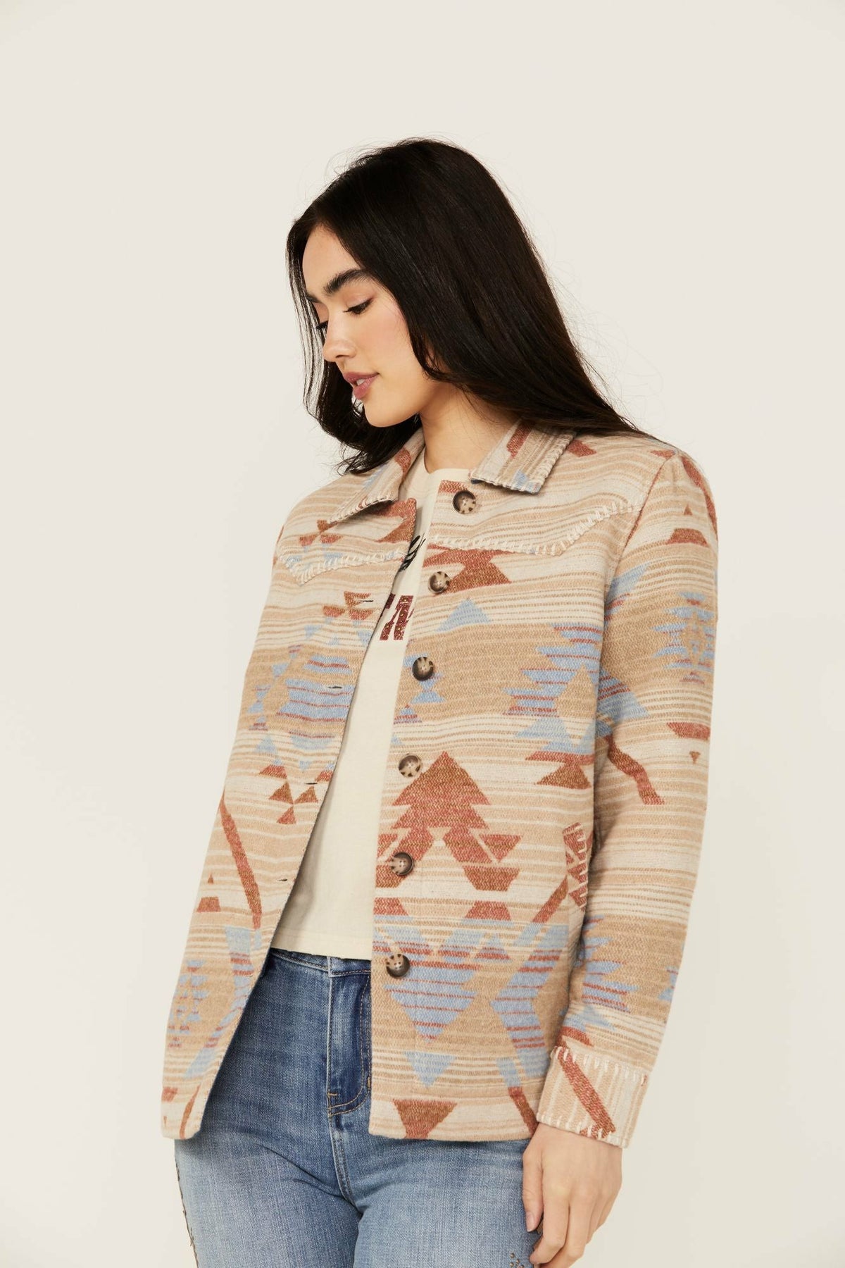 Women Jenry Southwestern Print Oversized Shacket | Idyllwind
