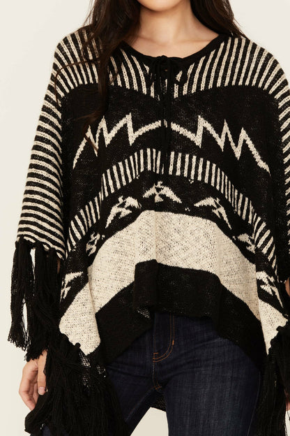 Women Eatons Thunderbird Poncho Sweater | Idyllwind
