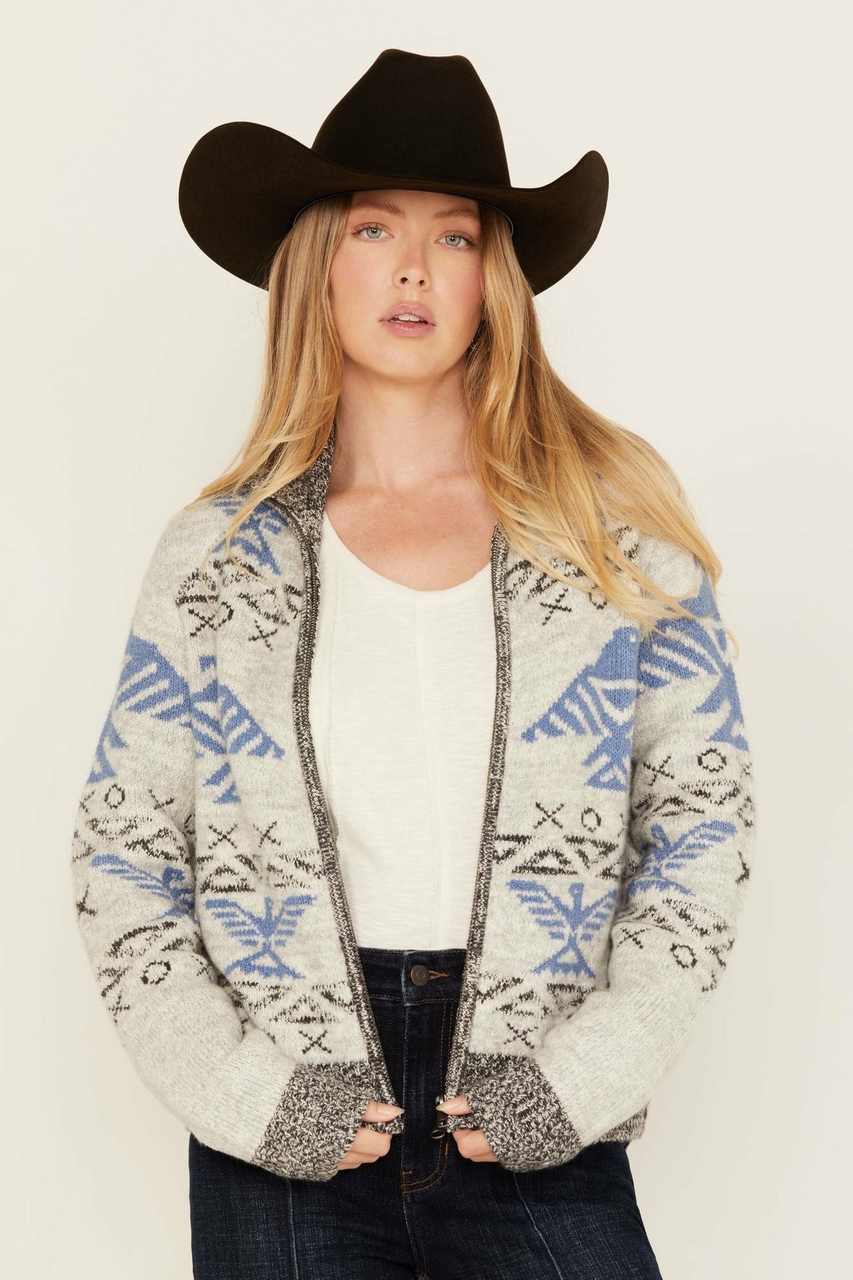 Women Lyle Thunderbird Zip Front Knit Sweater | Idyllwind