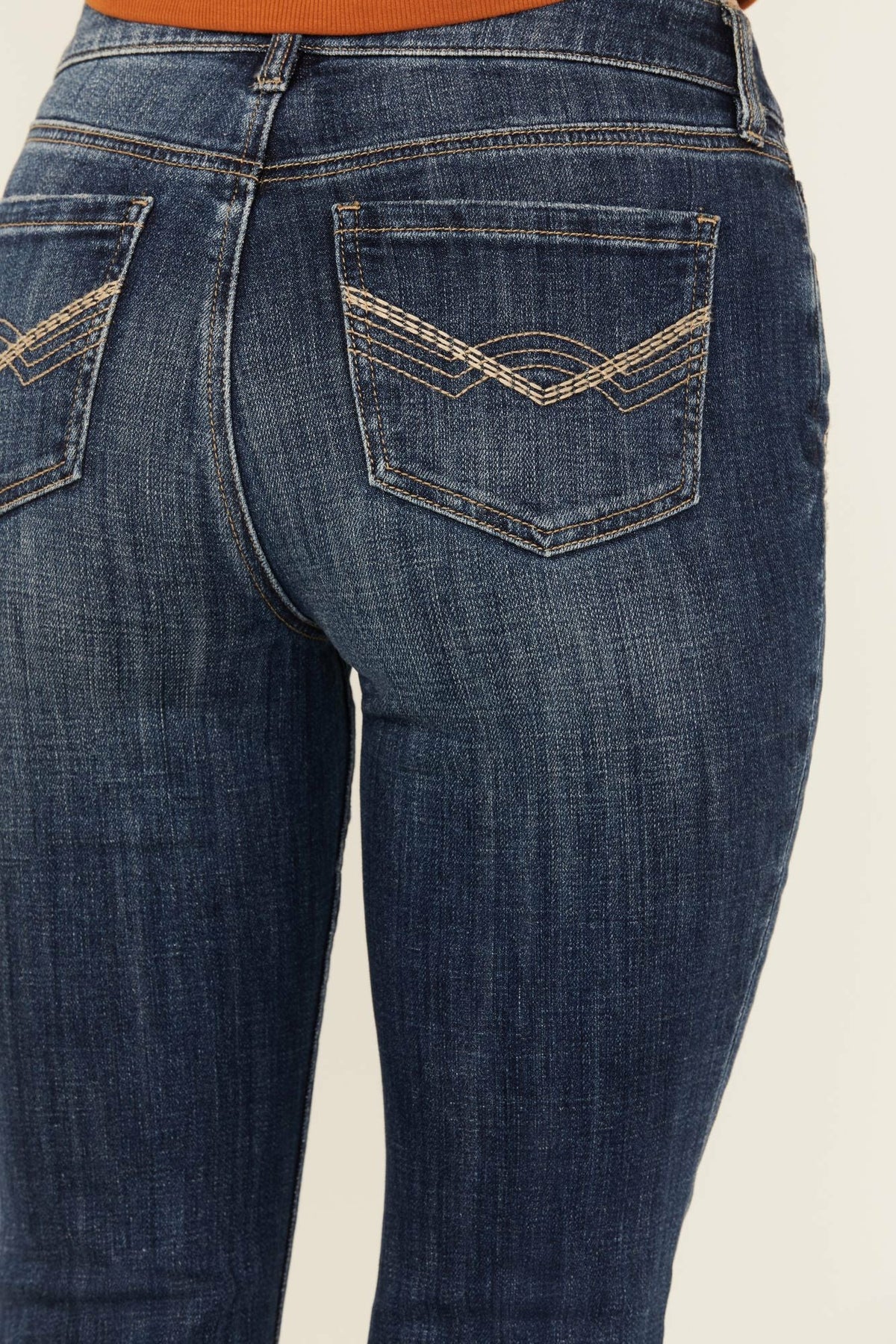 Women Vistaview Medium Wash Embroidered Flare Stretch Denim Jeans | Idyllwind