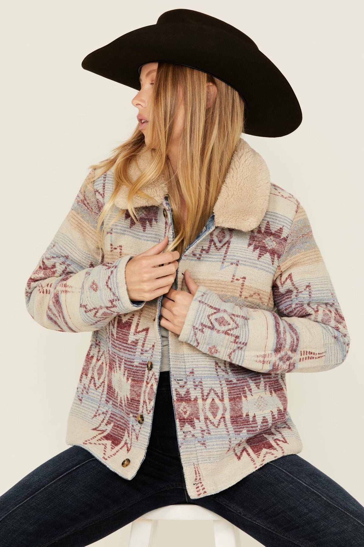 Women Diamondhead Reversible Denim Blanket Jacket | Idyllwind