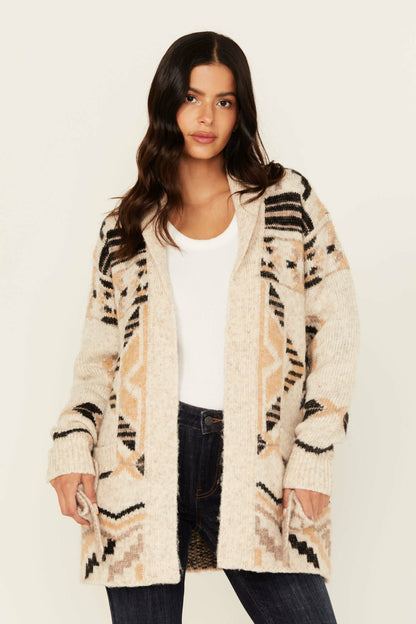 Women Nora Southwestern Print Belted Sweater | Idyllwind