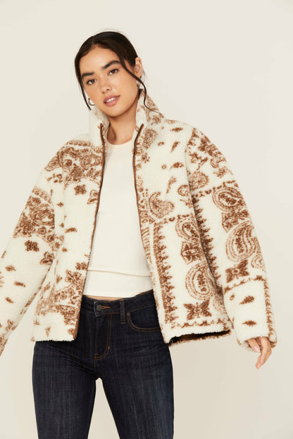 Women Casey Reversible Faux Suede and Sherpa Zip-Up Jacket | Idyllwind