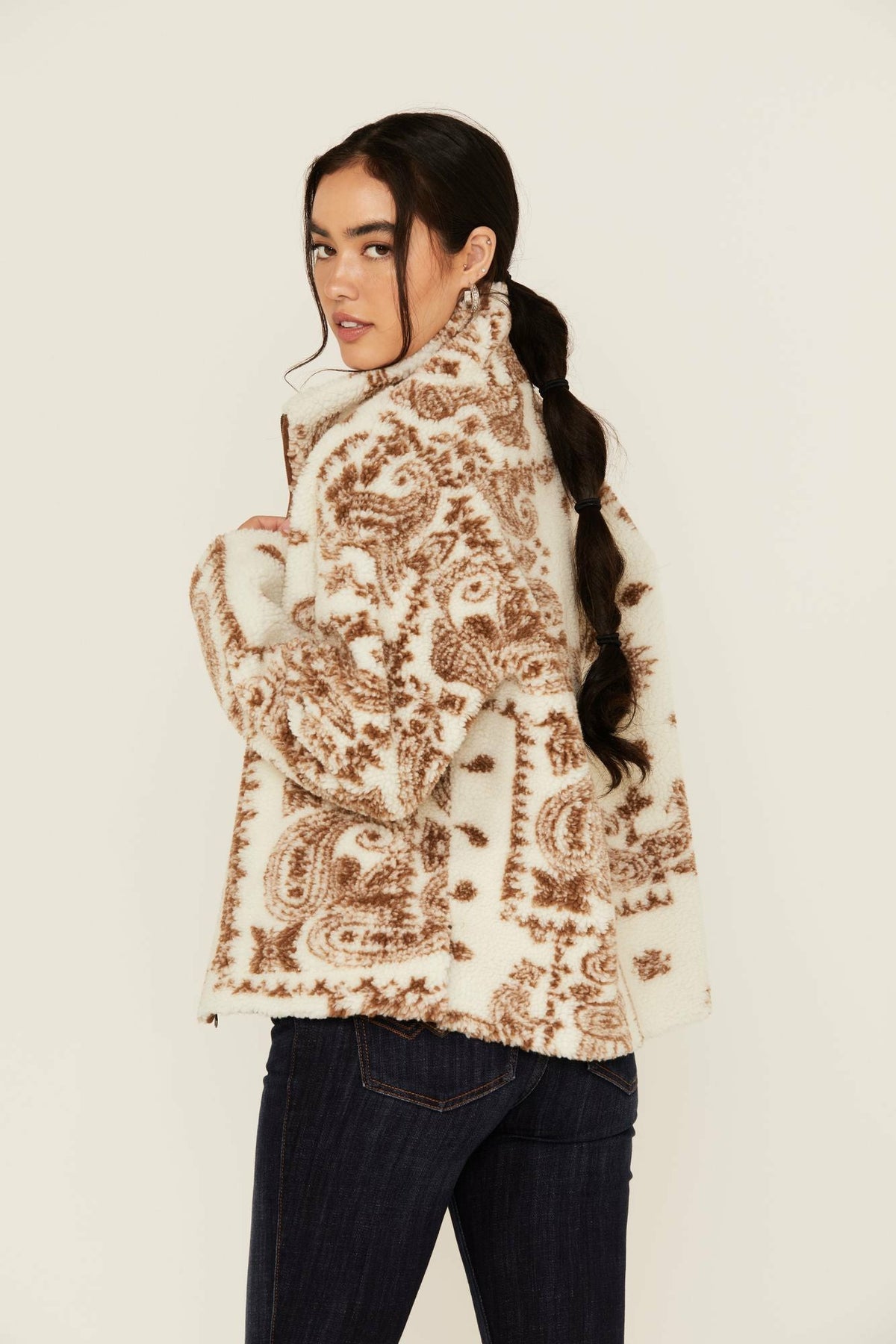 Women Casey Reversible Faux Suede and Sherpa Zip-Up Jacket | Idyllwind