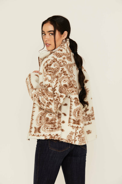 Women Casey Reversible Faux Suede and Sherpa Zip-Up Jacket | Idyllwind
