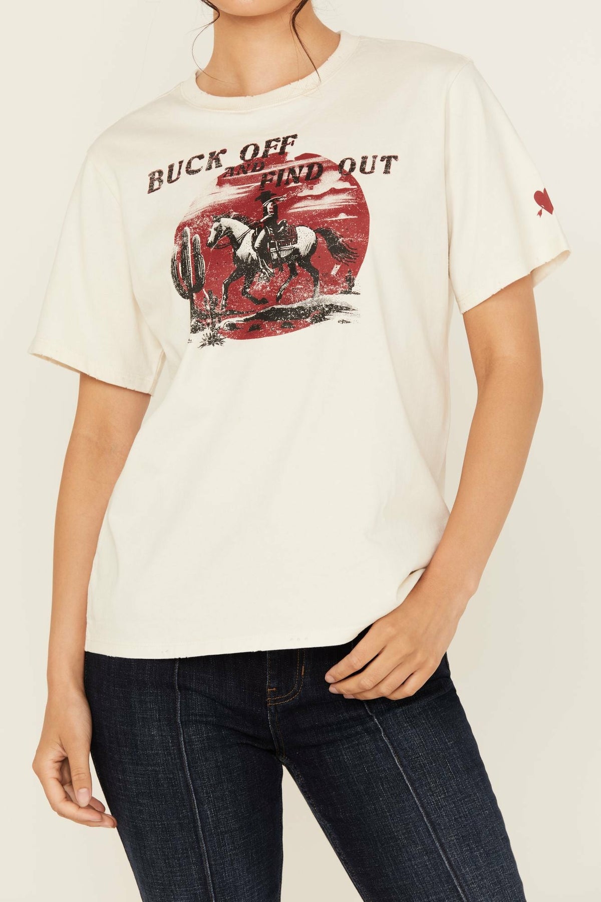 Women Buck Off and Find Out Short Sleeve Graphic Tee | Idyllwind