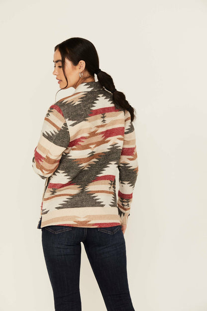 Women Roadhouse Southwestern Print Button-Down Shacket | Idyllwind